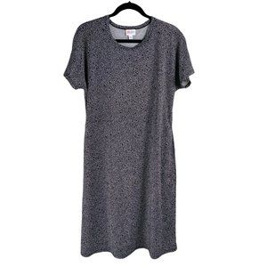 LulaRoe Women's Polka Dot, Cap Sleeve, Knee Length, Dress - Size M